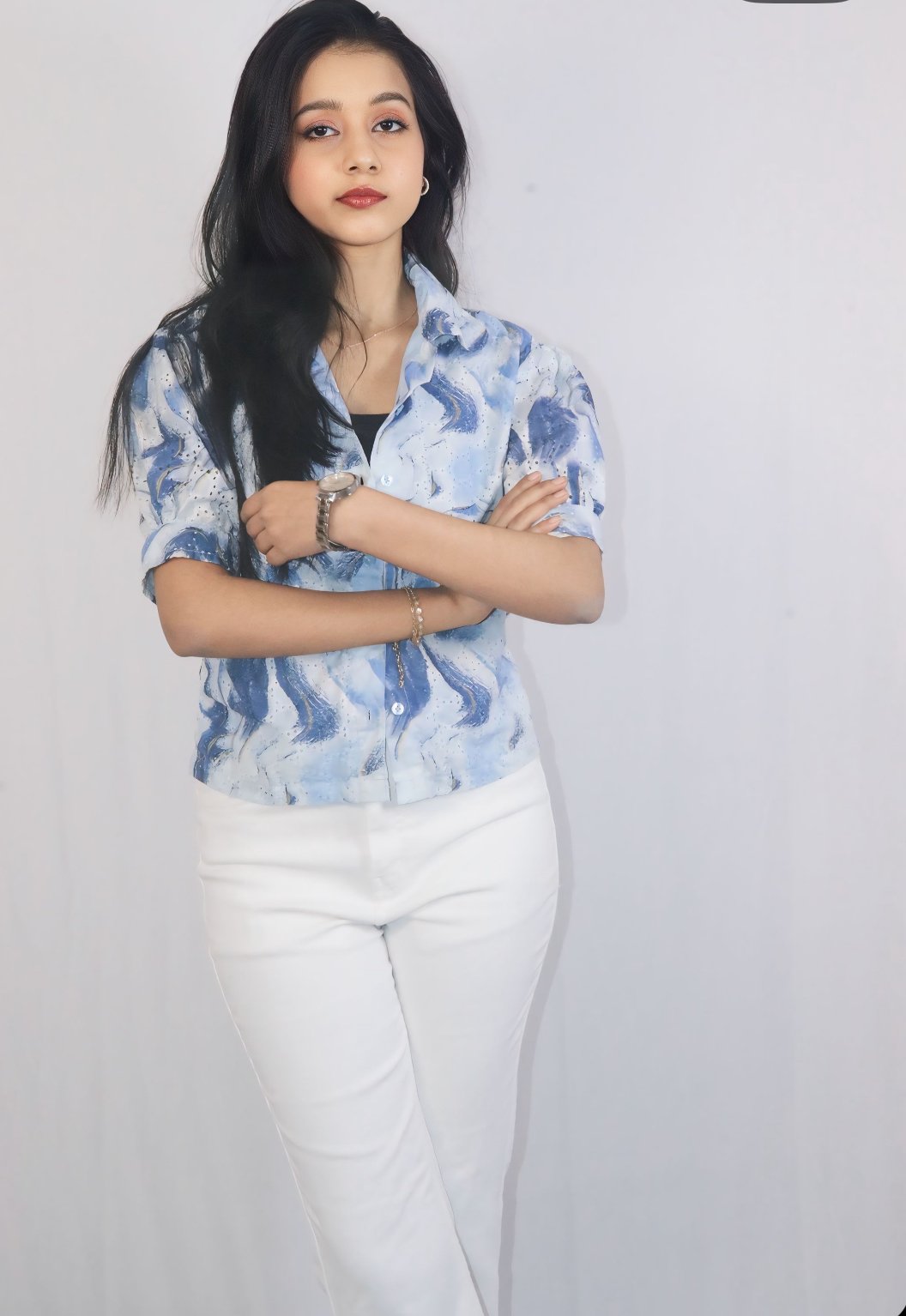 Azure Marble Button-Down - Image 4
